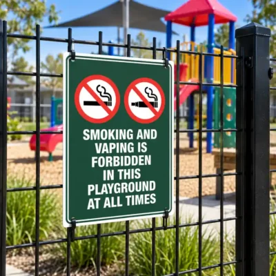 Smoking And Vaping Forbidden In This Playground Sign