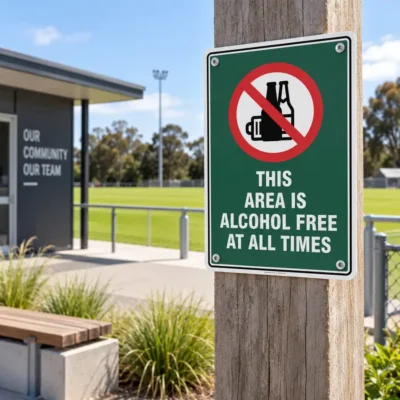 This Area Is Alcohol Free At All Times Sign