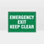 Emergency Exit Keep Clear Sign