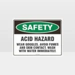 Acid Hazard Sign