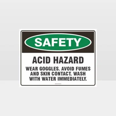 Acid Hazard Sign