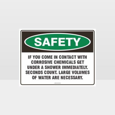 Corrosive Chemicals Sign