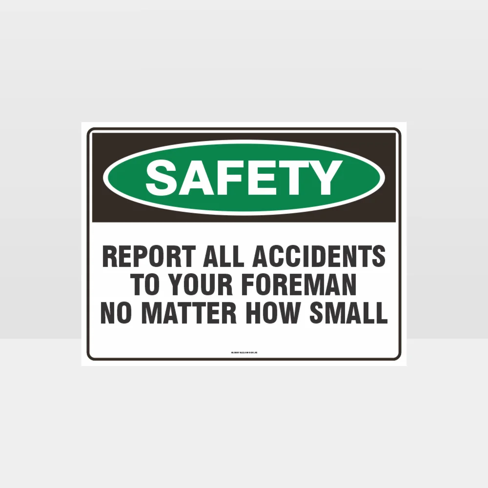 Report Accidents Sign