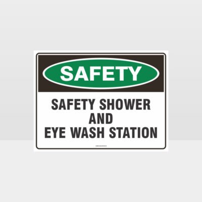 Shower And Eye Wash Sign