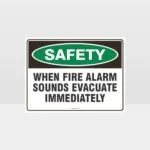 Evacuate Immediately Sign