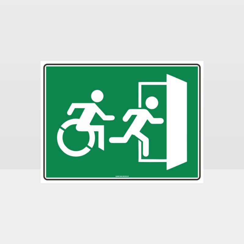 Emergency Exit Right Sign