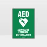 Automated External Defibrillator Sign