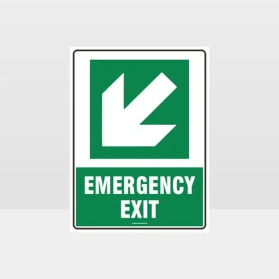 Emergency Exit Arrow 03 Sign