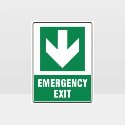 Emergency Exit Arrow 05 Sign