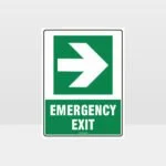 Emergency Exit Arrow 06 Sign