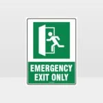 Emergency Exit Only Left Sign
