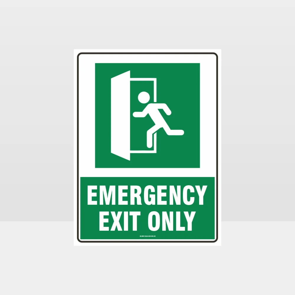 Emergency Exit Only Left Sign