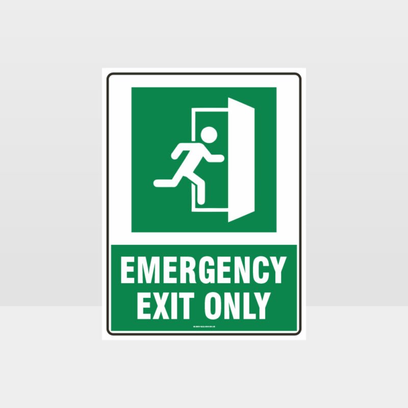 Emergency Exit Only Right Sign
