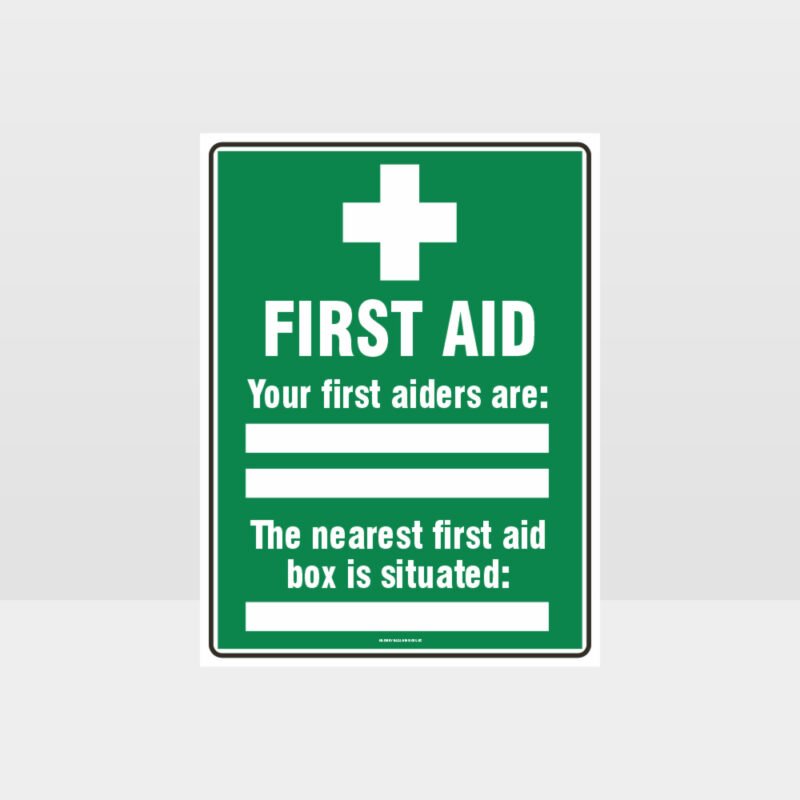 First Aid Notice Sign