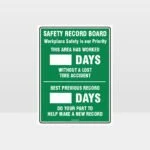 Safety Record Board Sign