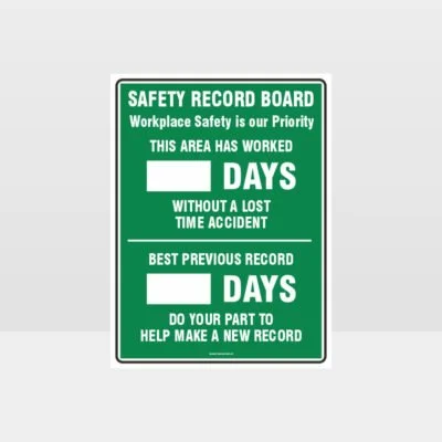 Safety Record Board Sign