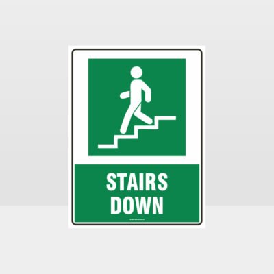Stairs Down Sign