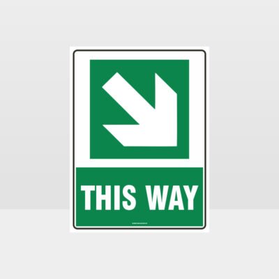 This Way Arrow 02 Sign