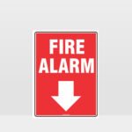 Fire Alarm Down Arrow Sign