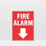 Fire Alarm Down Arrow Sign