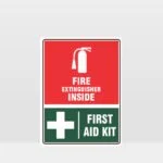 Fire Extinguisher First Aid Kit Sign