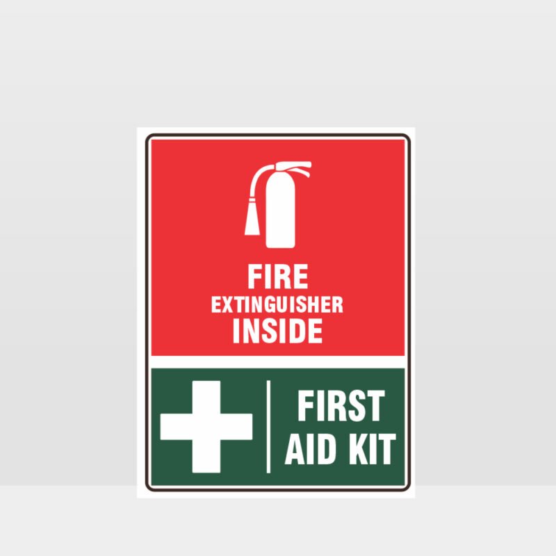 Fire Extinguisher First Aid Kit Sign