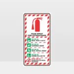 Foam Spray Fire Extinguisher Sign
