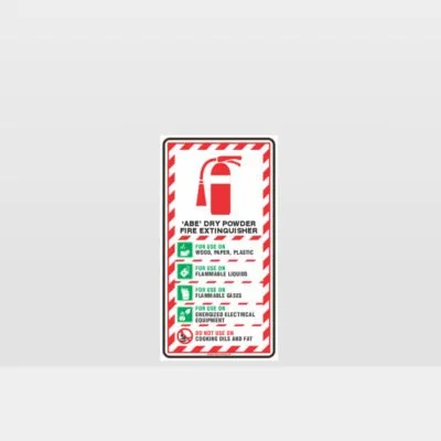 'ABE' Dry Powder Fire Extinguisher Sign