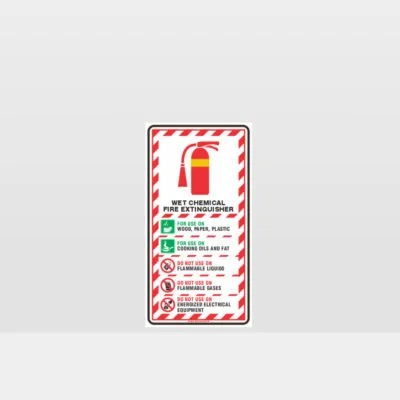 Wet Chemical Fire Extinguisher Sign