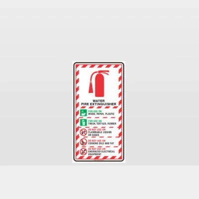 Water Fire Extinguisher Sign
