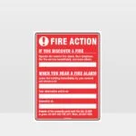 Fire Action Sign