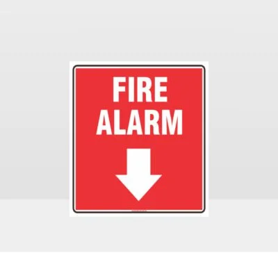 Fire Alarm Down Arrow Sign