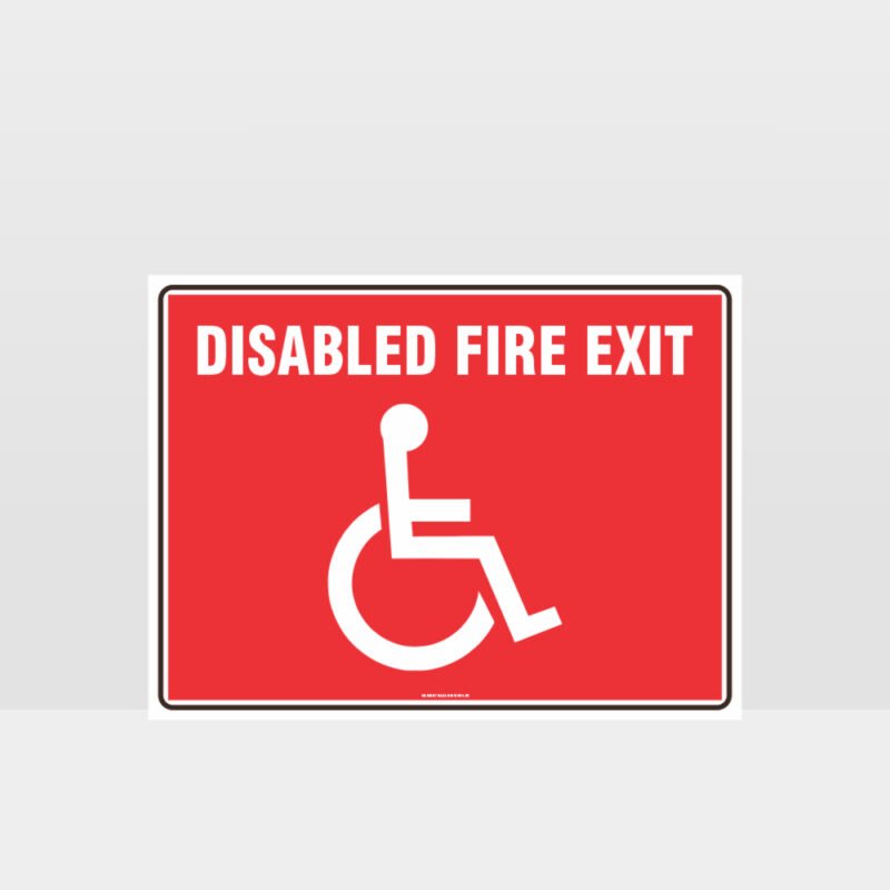Disabled Fire Exit Sign