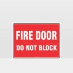 Fire Door Do Not Block 01 Sign