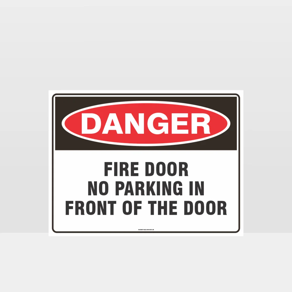 Fire Door No Parking Sign