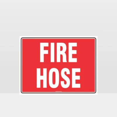 Fire Hose Text Sign