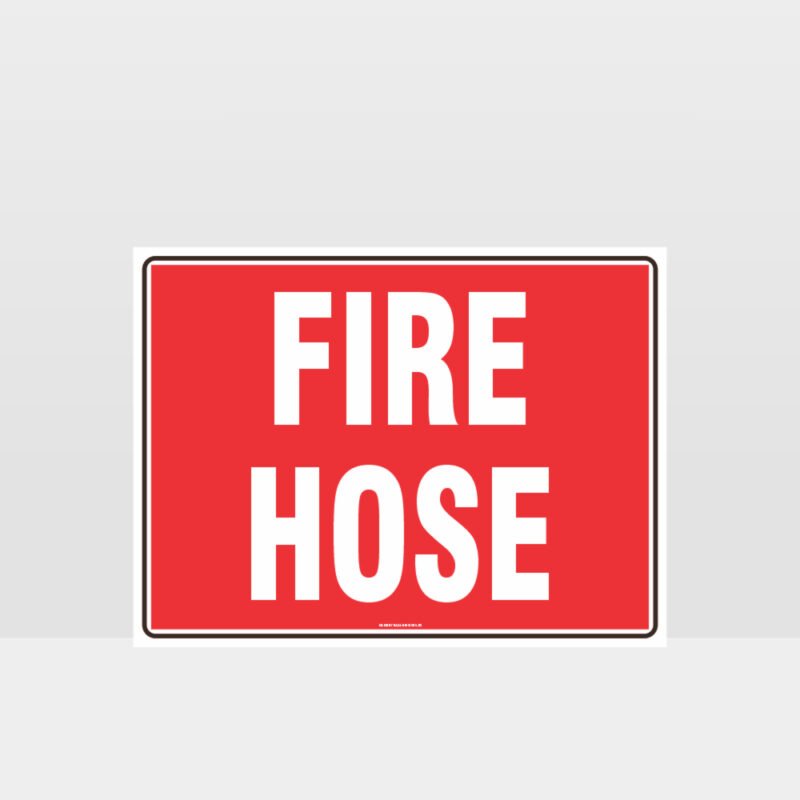 Fire Hose Text Sign