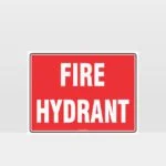 Fire Hydrant Text Sign