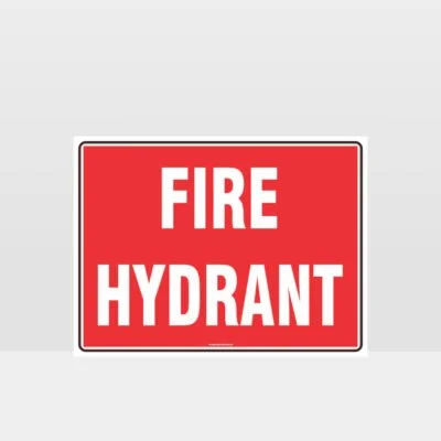 Fire Hydrant Text Sign