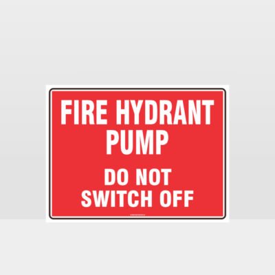 Fire Hydrant Pump Sign