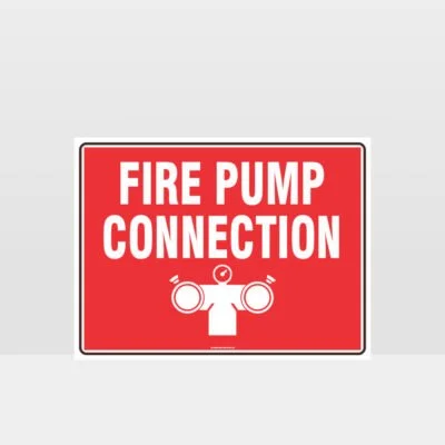 Fire Pump Connection Sign