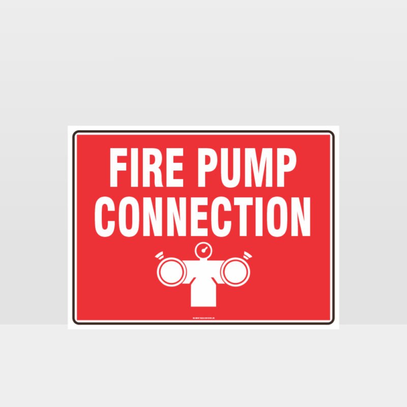 Fire Pump Connection Sign