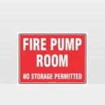 Fire Pump Room Sign