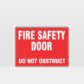 Fire Safety Door Sign