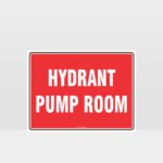 Hydrant Pump Room Sign