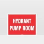 Hydrant Pump Room Sign