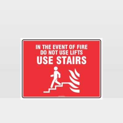 Use Stairs Fire Sign