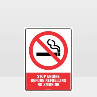Prohibition Stop Engine Sign
