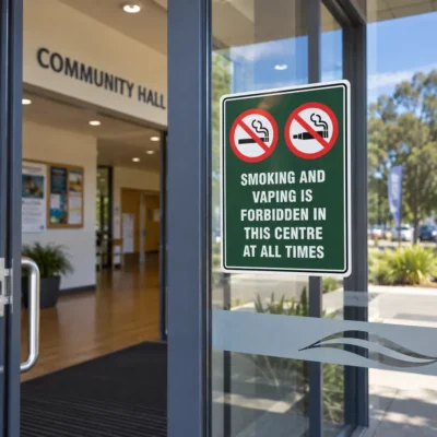 Smoking And Vaping Forbidden In This Centre Sign
