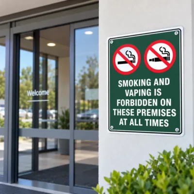 Smoking And Vaping Forbidden On These Premises Sign NZ
